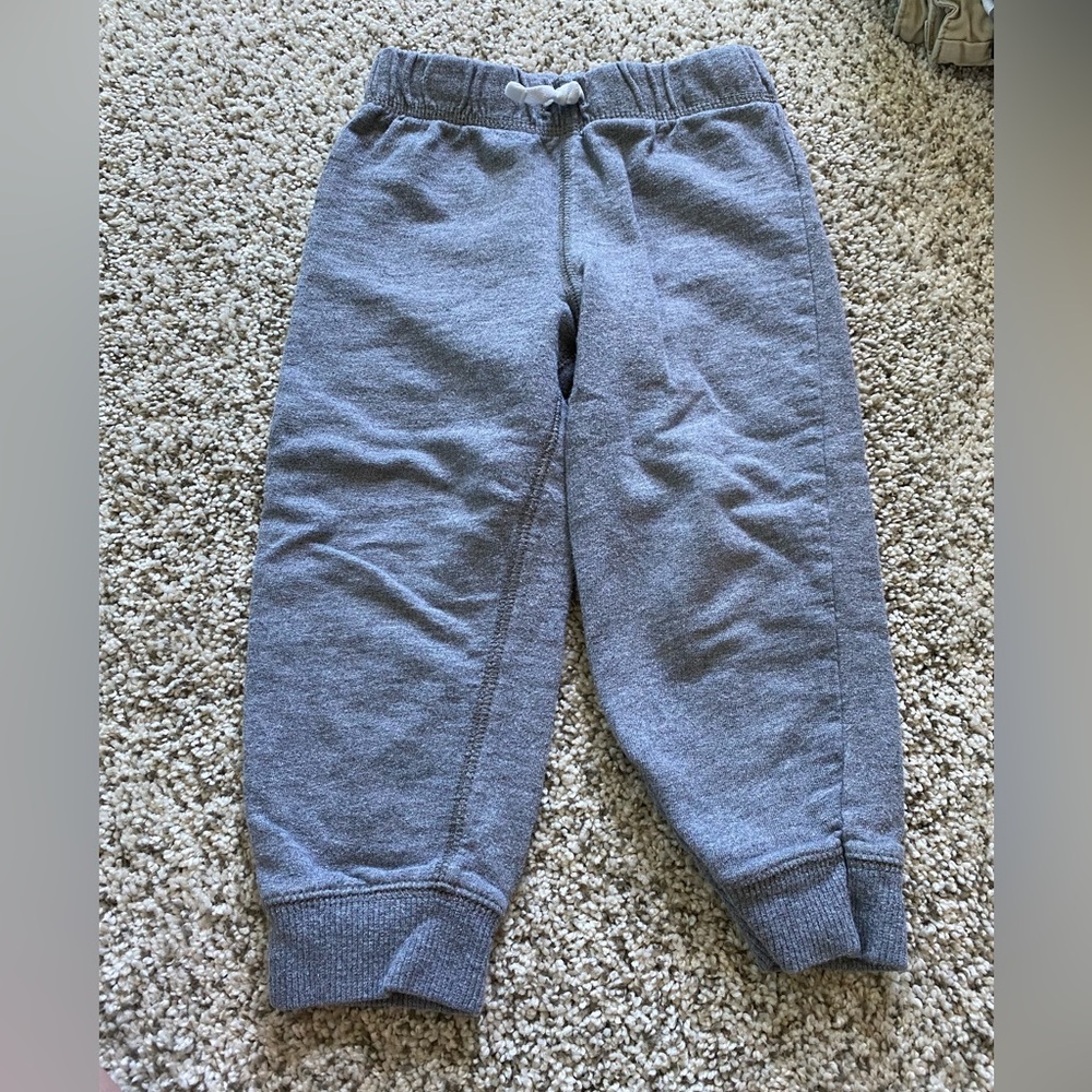Carter’s gray light weight sweat pants; boys size 24 months
